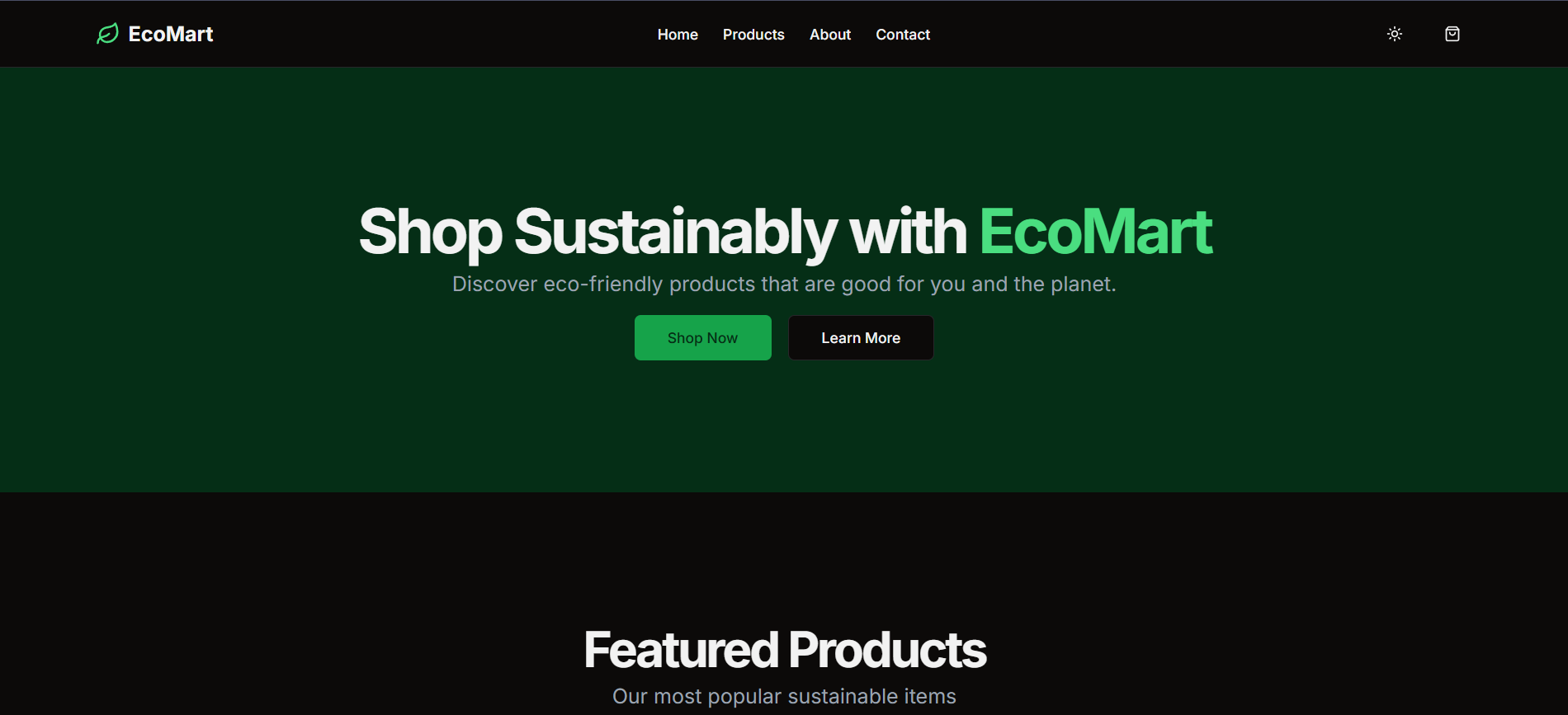 EcoMart - Sustainable E-Commerce